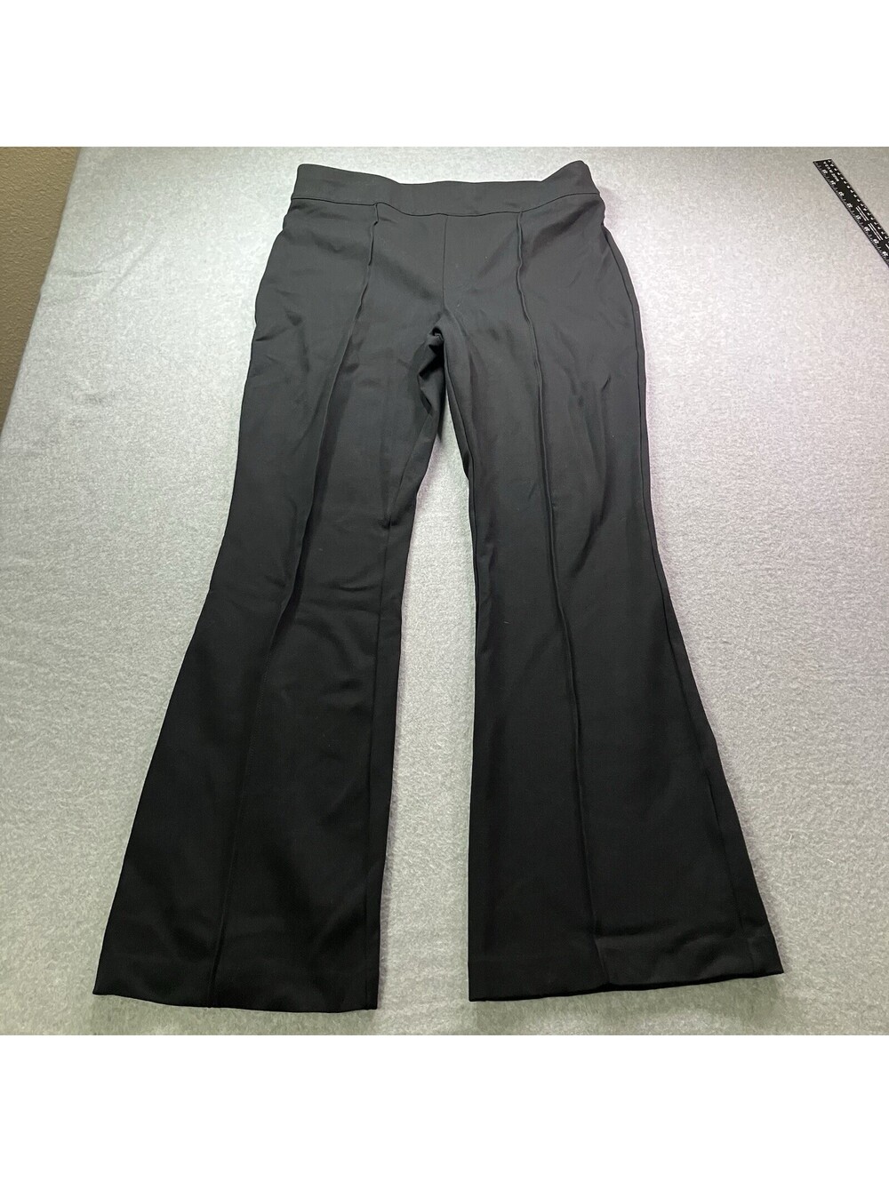 Cato Dress Pants Womens Large Black Rayon Blend Hi-Rise Flare Classic Workwear